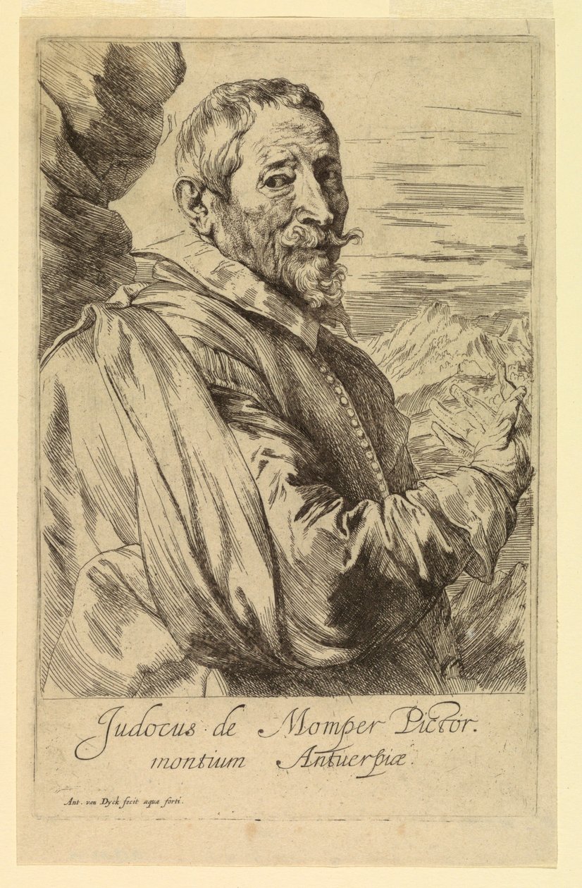Portrett av Josse de Momper, fra Icons of Princes of Men av Anthony van Dyck