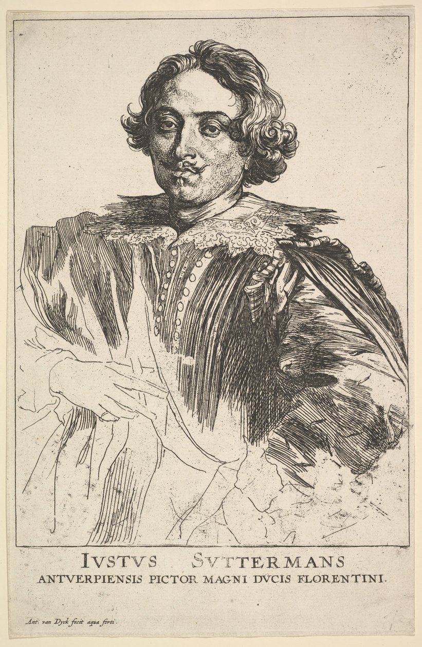Portrett av Justus Suttermans, 1600-tallet. av Anthony van Dyck
