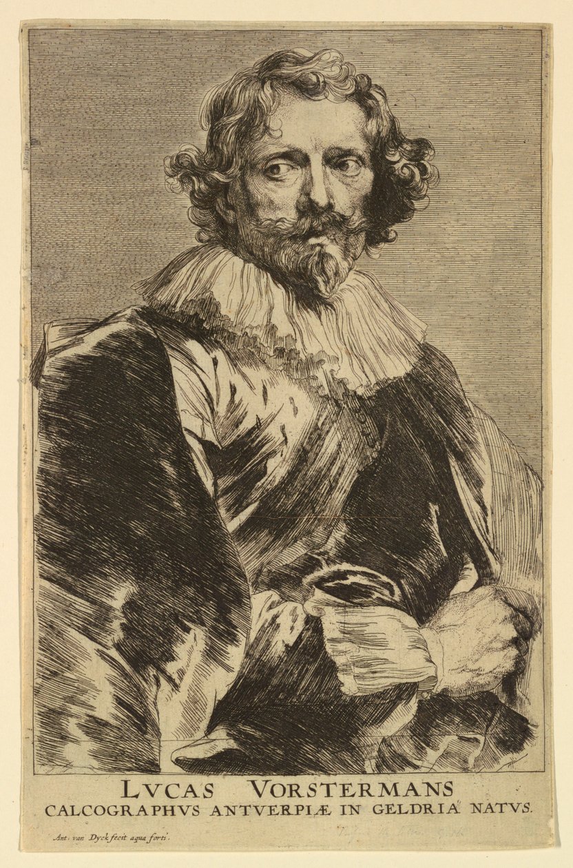 Portrett av Lucas Vorsterman I, fra Icons of Princes of Men av Anthony van Dyck
