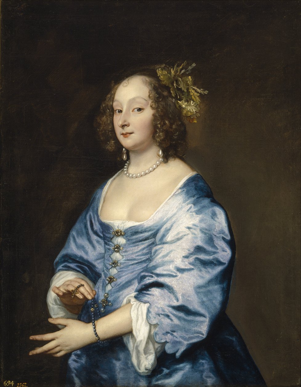 Portrett av Mary née Ruthven, Lady van Dyck av Anthony van Dyck