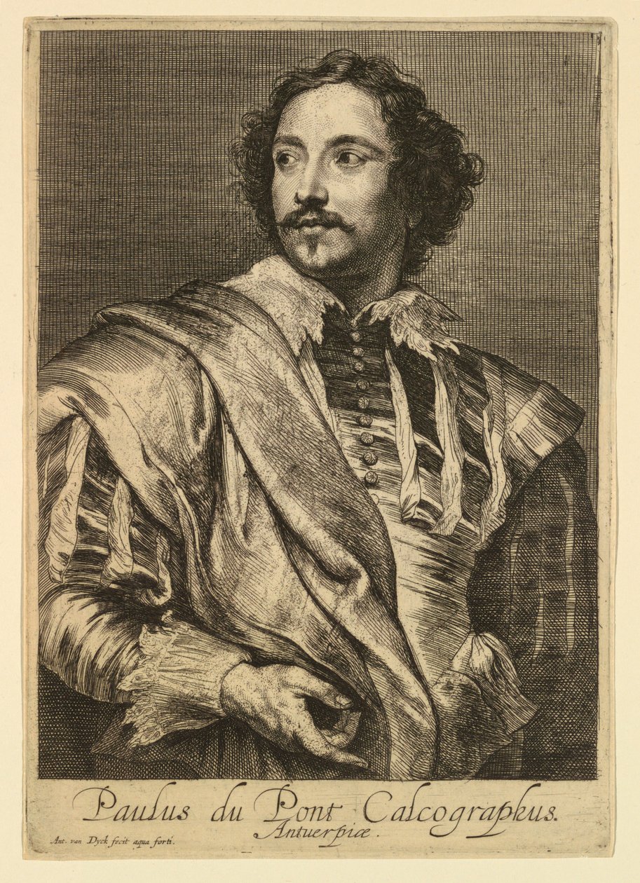 Portrett av Paulus Pontius, fra Icons Princes of Men av Anthony van Dyck