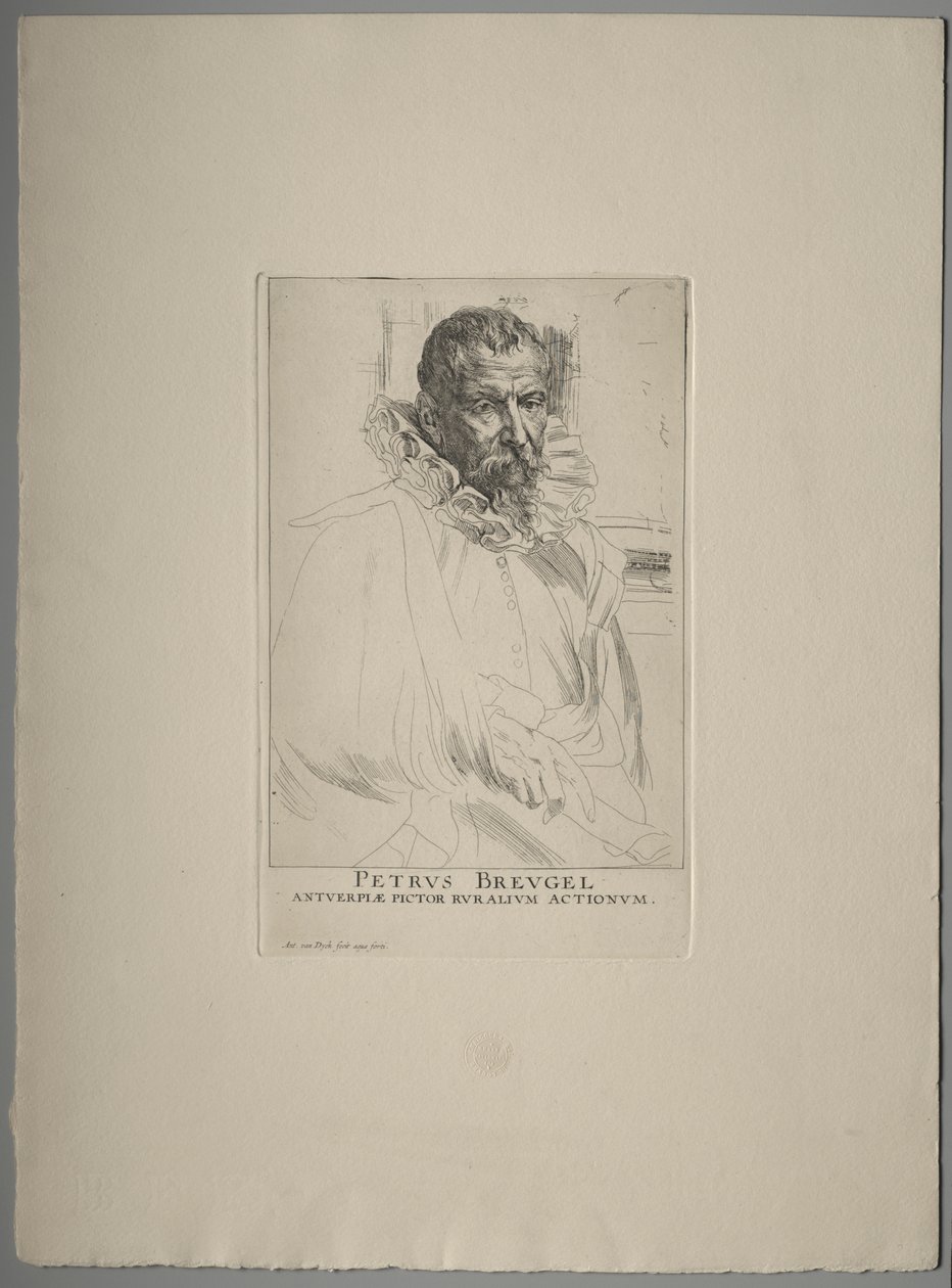 Portrett av Pieter Brueghel av Anthony van Dyck