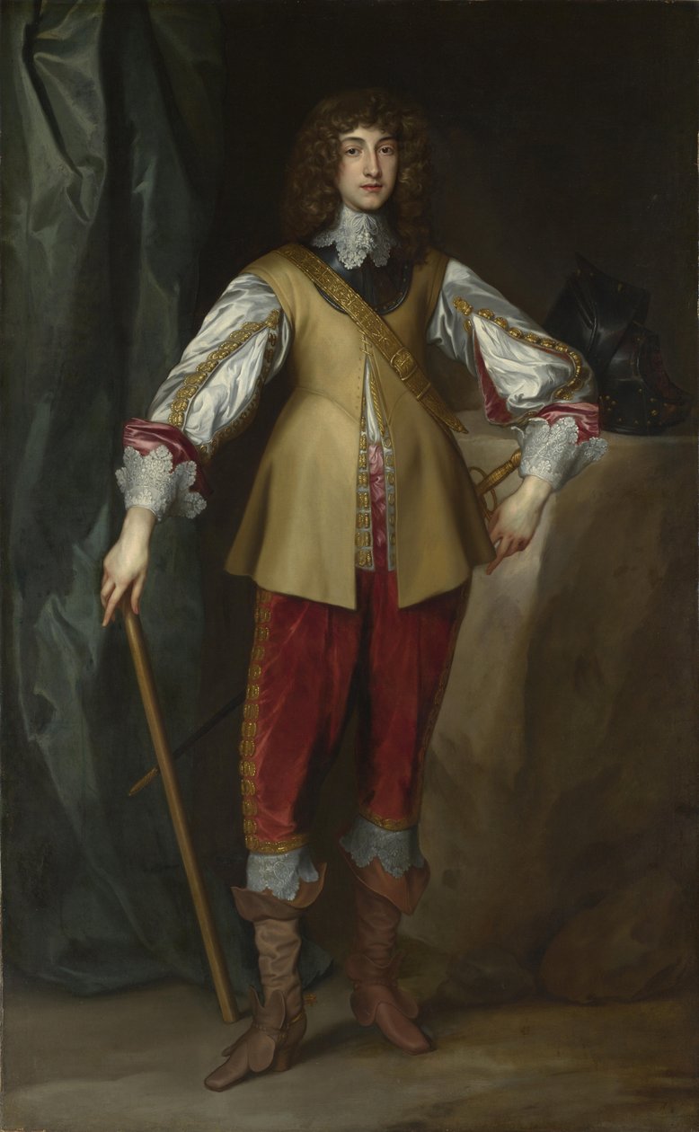 Portrett av prins Rupert av Rhinen 1619-1682, hertug av Cumberland, ca 1637 av Anthony van, Dyck