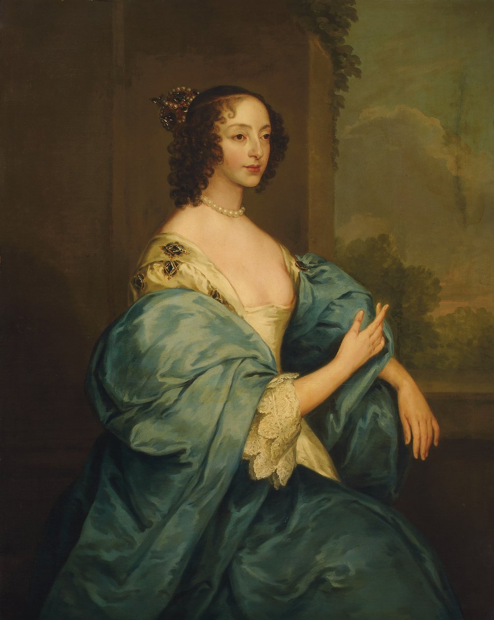 Portrett av dronning Henrietta Maria av Anthony van Dyck