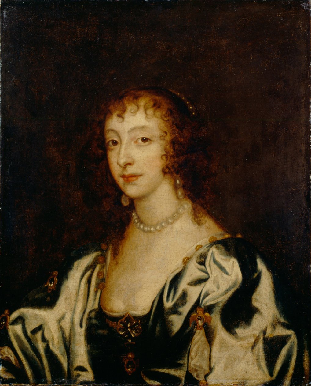 Portrett av dronning Henrietta Maria av Frankrike 1609-1669, 1666 av Anthony van Dyck