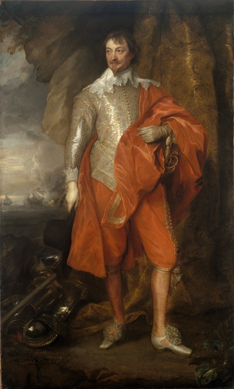 Portrett av Robert Rich, 2. jarl av Warwick 1587-1658, mellom 1632 og 1641 av Anthony van Dyck