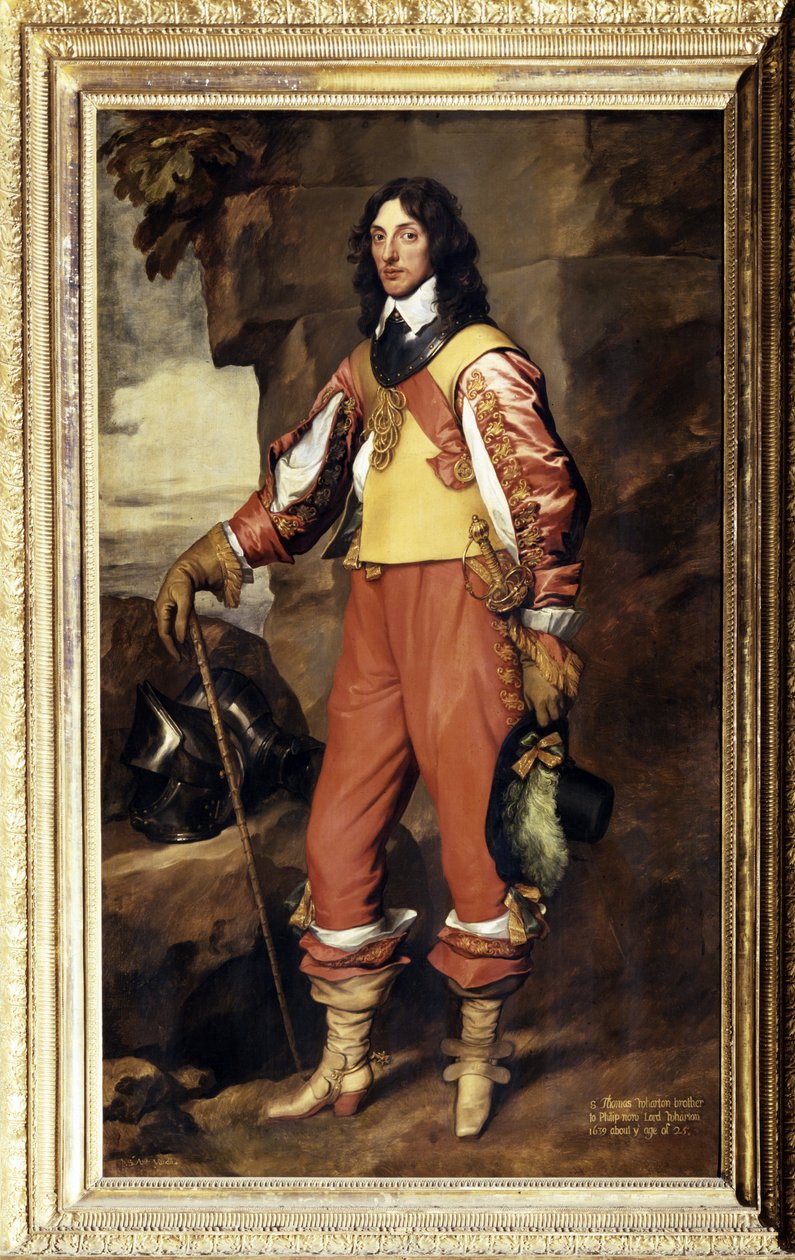 Portrett av Sir Thomas Wharton. Han bærer strømpebåndsordenen. Maleri av Anthony (Anthonis, Anthony, Anton eller Antoon) van Dyck (1599-1641) av Anthony van Dyck