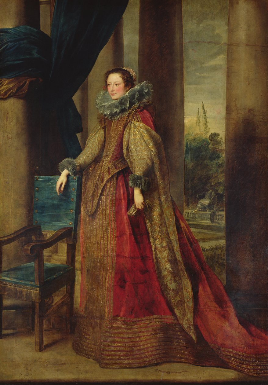 Portrett av en dame, antatt å være markisen Geromina Spinola-Doria de Genes av Anthony van Dyck