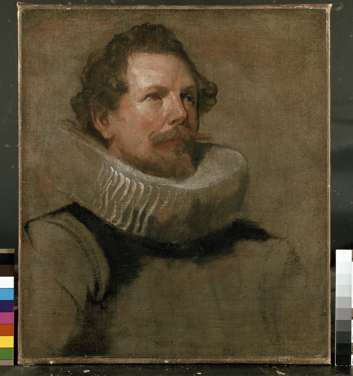 Portrett av en mann som bærer en kvernsteinskrage, 1600-tallet av Anthony van Dyck