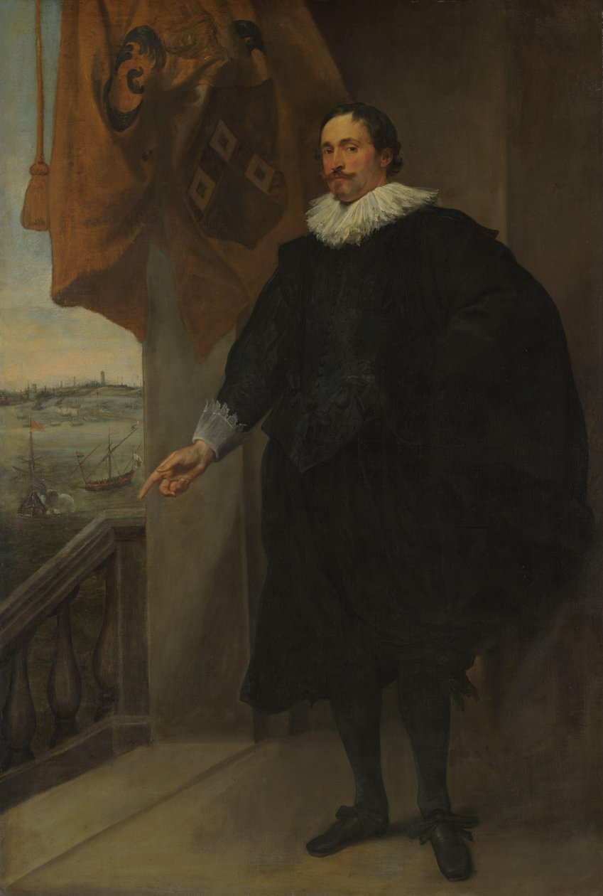 Portrett av en adelsmann, muligens Adriaan van der Borcht av Anthony van Dyck