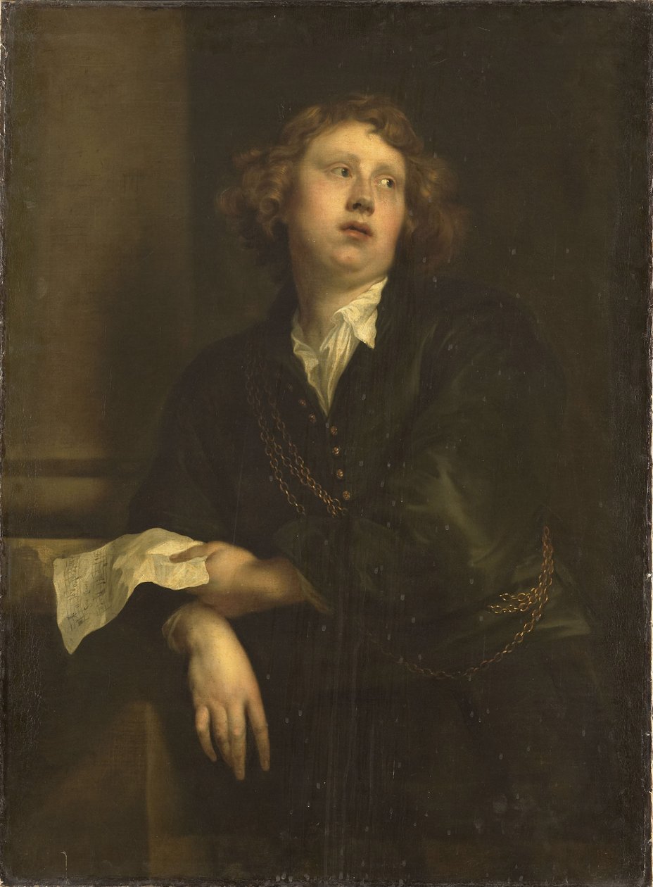 Portrett av komponisten Henricus Liberti 1628-1661, ca. 1630 av Anthony van, Dyck