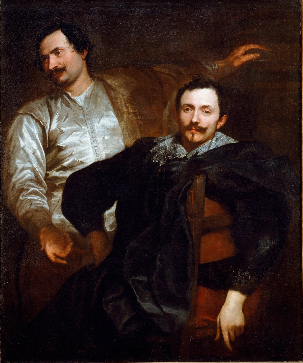 Portrett av malerne Lucas (1591-1661) og Cornelis (1592-1669) av Wael"" Maleri av Antonie Van Dyck (1599-1641) 1627 Dim. 120x101 cm Roma, Pinacoteca Capitolina, inv. 71 av Anthony van Dyck