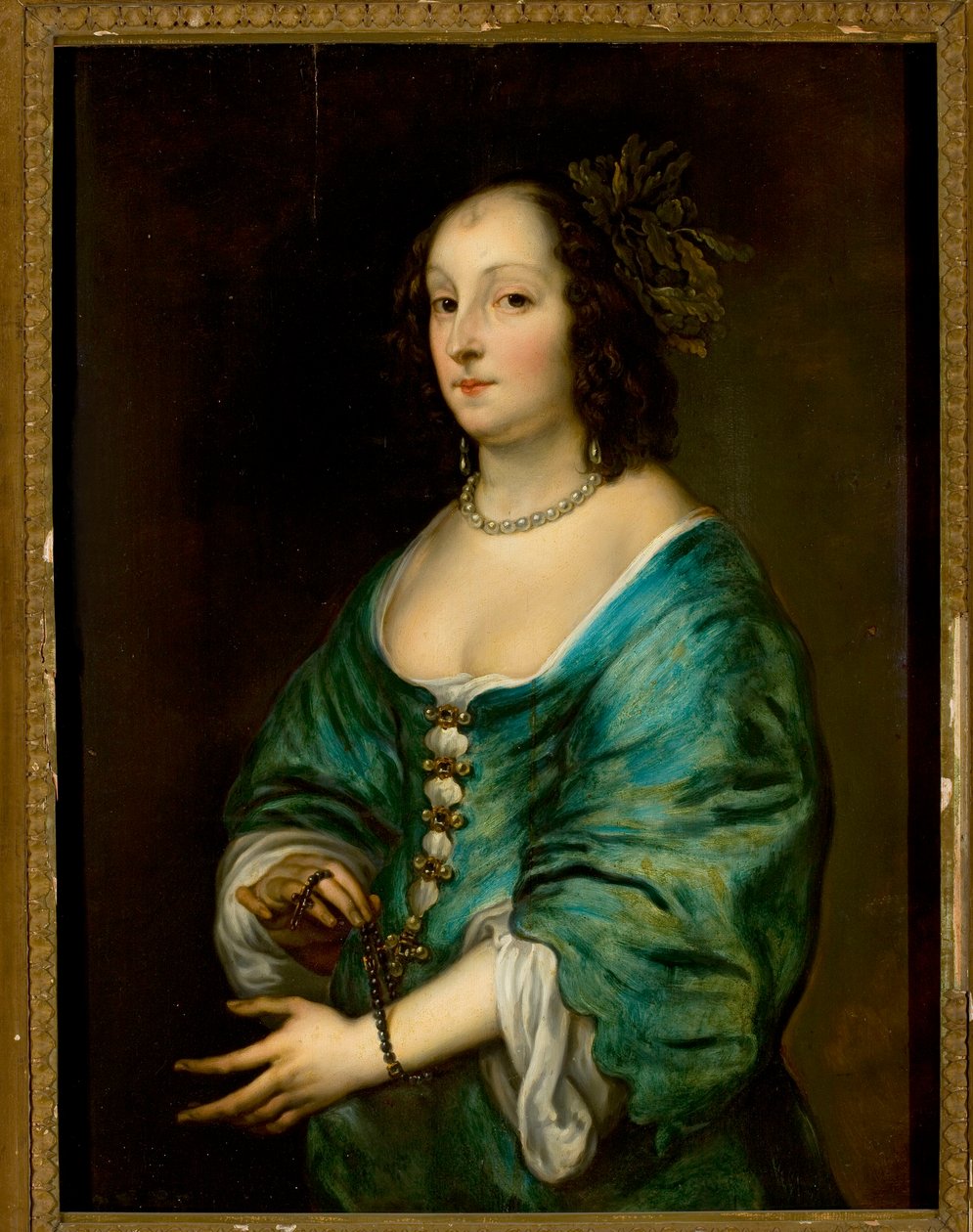 Portrett av Mary Ruthven, kunstnerens kone av Anthony van Dyck