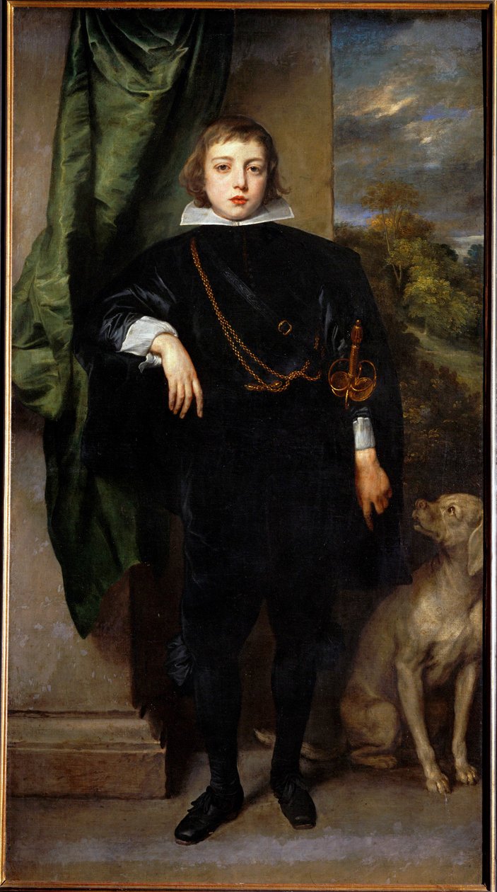 Prins Ruprecht von der Pfalz, engelsk admiral, sønn av Friedrich V av Böhmen, «vinterkongen» i trettiårskrigen (maleri på lerret) av Anthony van Dyck