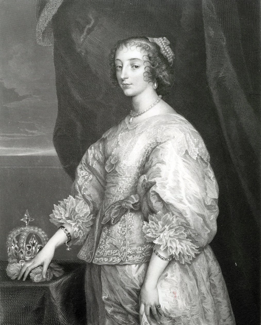 Dronning Henrietta Maria, 1851 av Anthony van Dyck