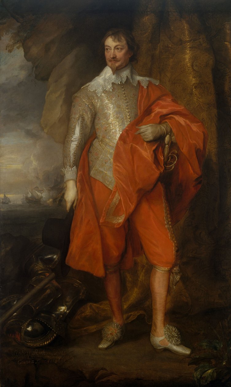 Robert Rich, andre jarl av Warwick, ca. 1632-35 (olje på lerret) av Anthony van Dyck