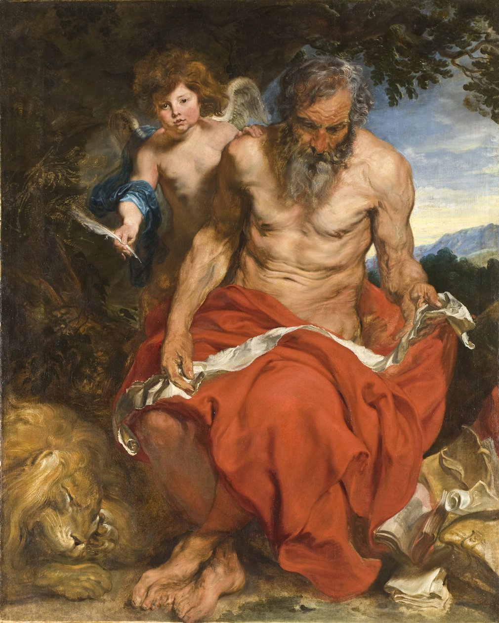 Den hellige Hieronymus, 1618-1619 av Anthony van Dyck