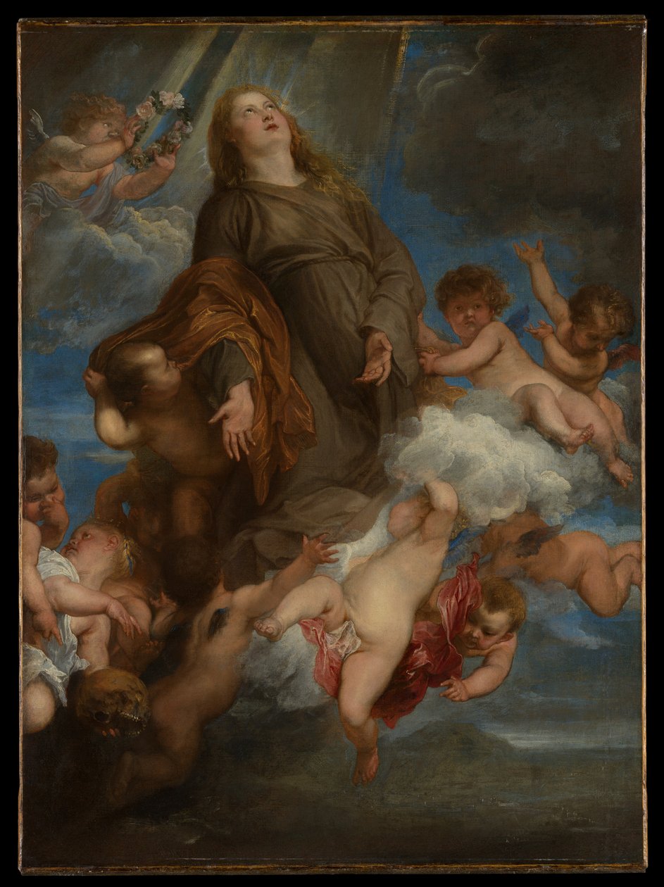 Den hellige Rosalia går i forbønn for de pestsyke i Palermo av Anthony van Dyck