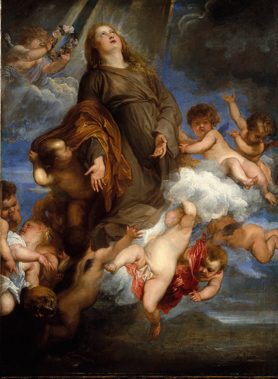 Saint Rosalie går i forbønn for de pestrammede i Palermo, 1624 av Anthony van Dyck