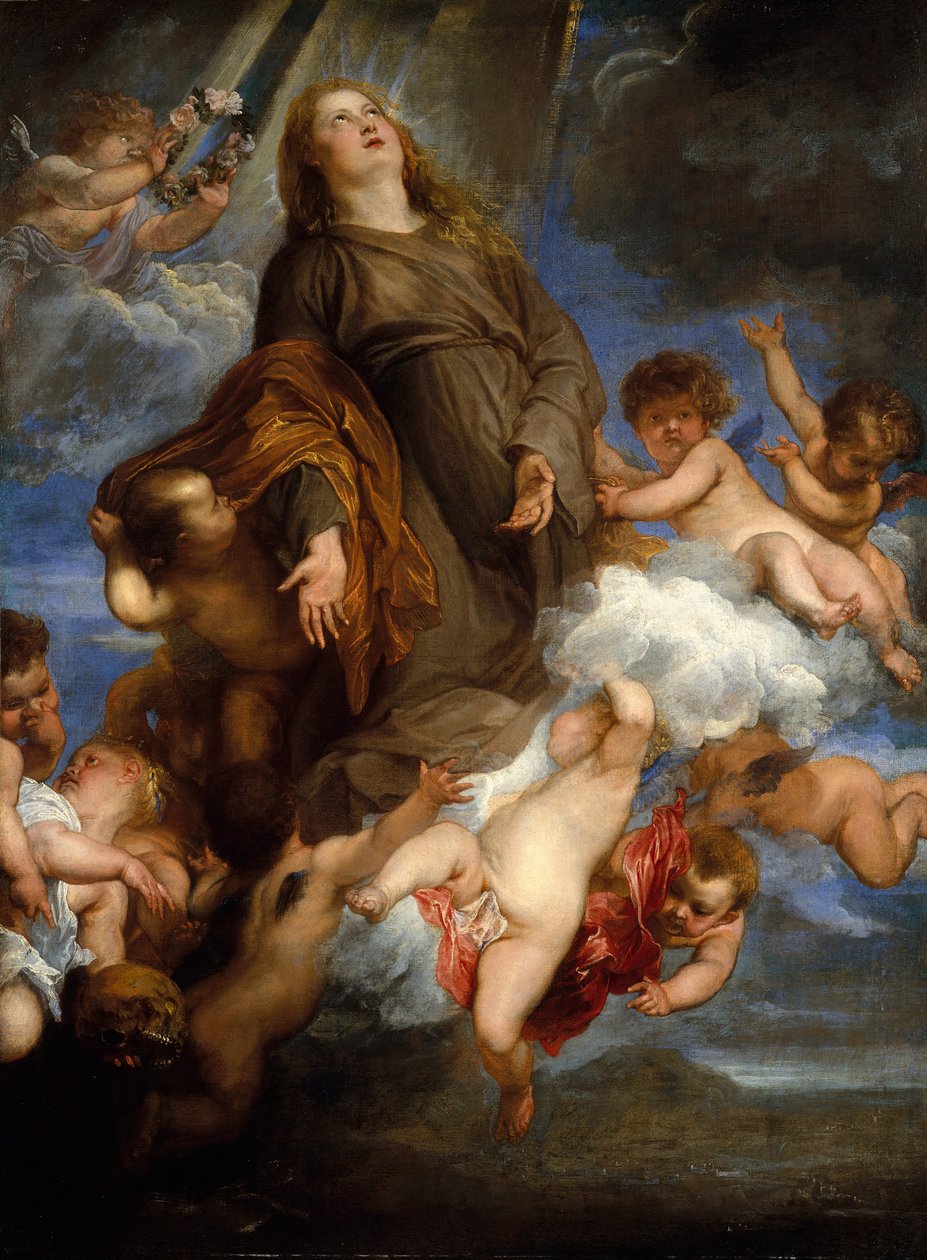 Saint Rosalie går i forbønn for de pestrammede i Palermo, 1624. av Anthony van Dyck