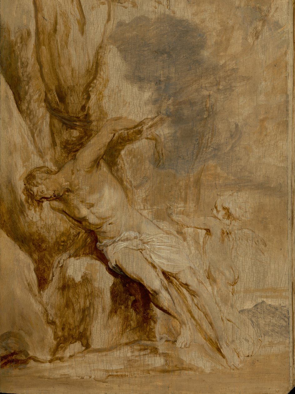 Sankt Sebastian pleiet av en engel av Anthony van Dyck