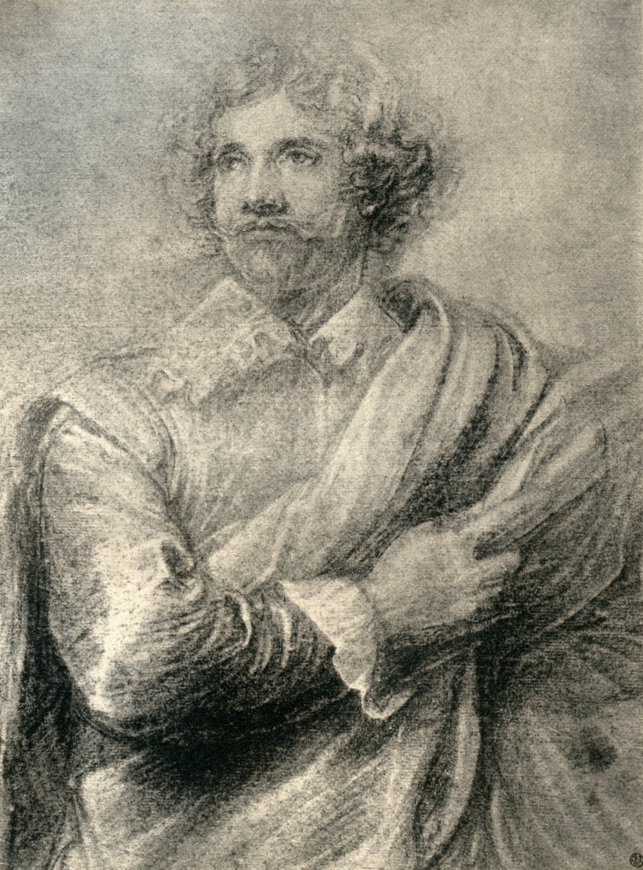 Studie for maleriet av gravøren, Peter De Jode den yngre, 1913. av Anthony van Dyck