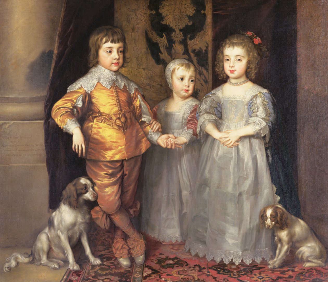 Barna til kong Charles I av England (1600-49) og dronning Henrietta Maria (1609-69), 1637 av Anthony van Dyck