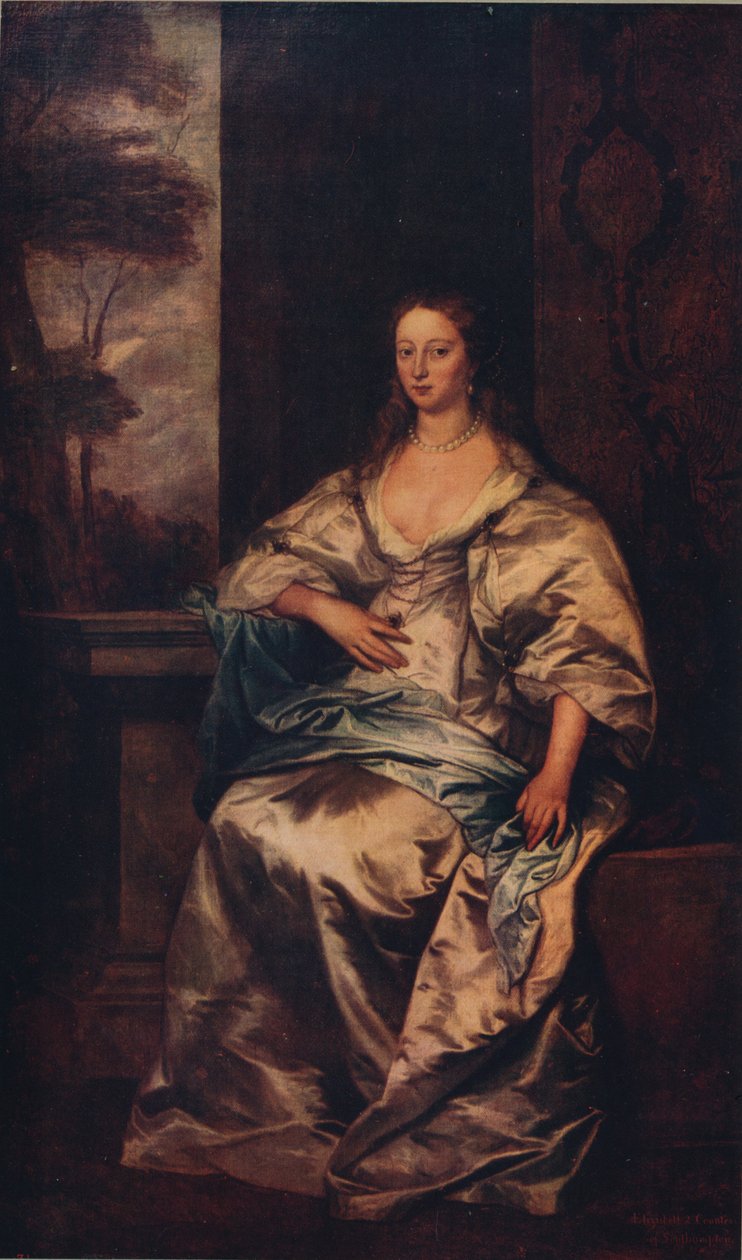Grevinnen av Southampton, 1640-1641, c1915 av Anthony van Dyck