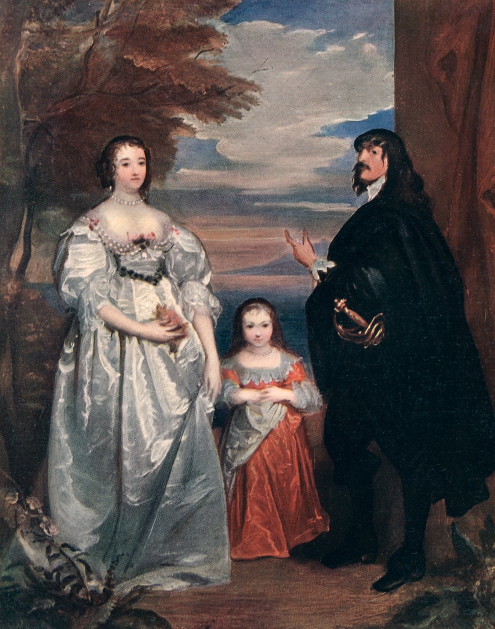 Jarlen og grevinnen av Derby og barn, 1632-1641 1910. av Anthony van Dyck