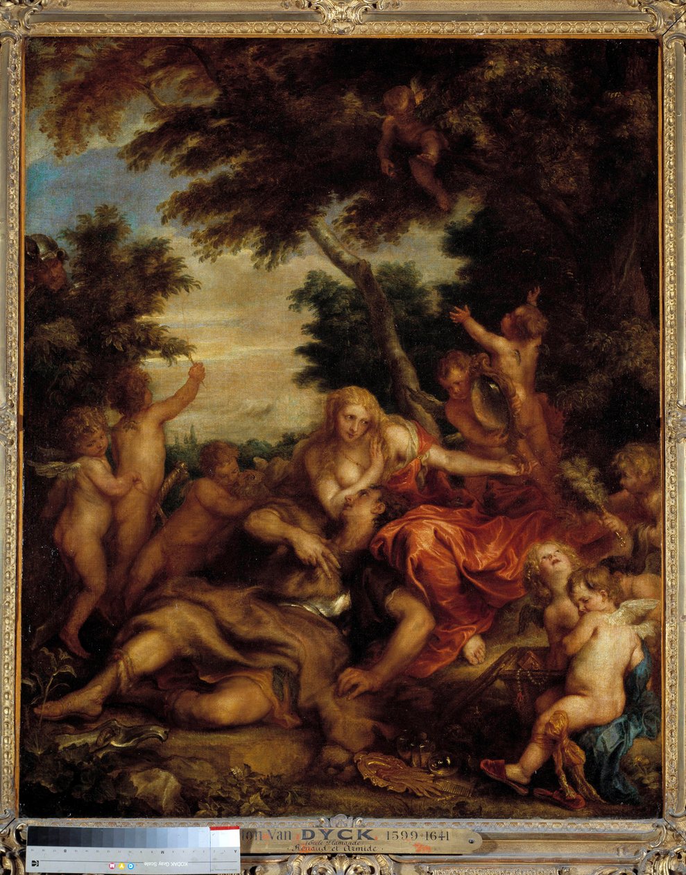 Kjærligheten til Renaud og Armide Illustrasjon av en scene av "La Jerusalem delivree" (La gerusalemme liberata) av Torquato Tasso (kjent som kruset). Den fortryllende Armide omgitt av svært symbolske Amours seduit ved hjelp av hans magiske speil, ridderen  av Anthony van Dyck