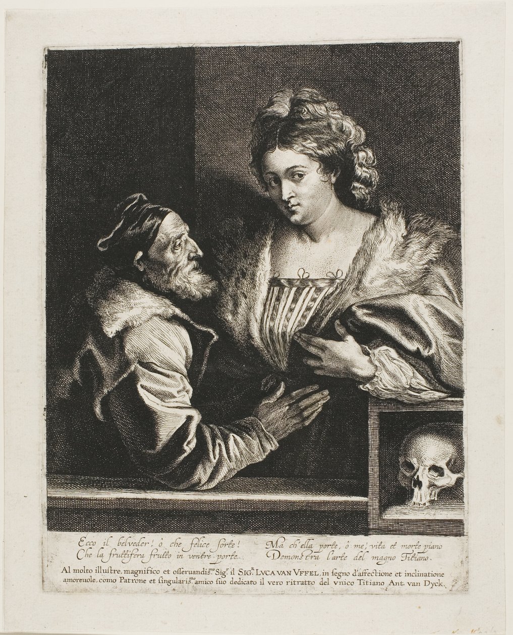 Titian og hans elskerinne av Anthony van Dyck