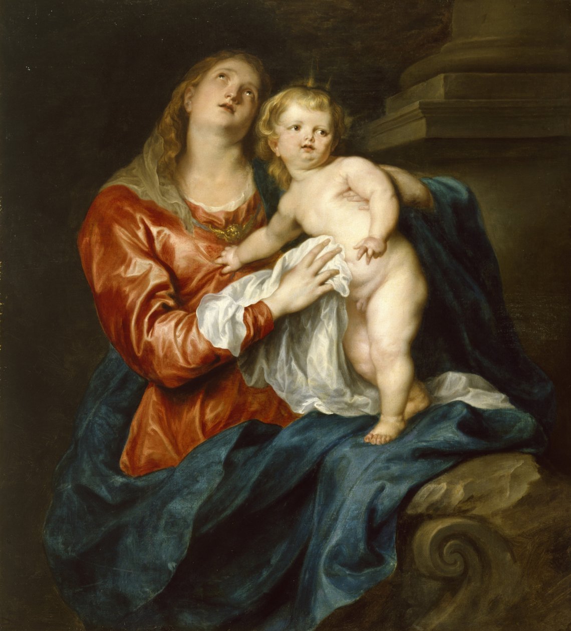 Jomfru og barn, ca. 1630-32 av Anthony van Dyck