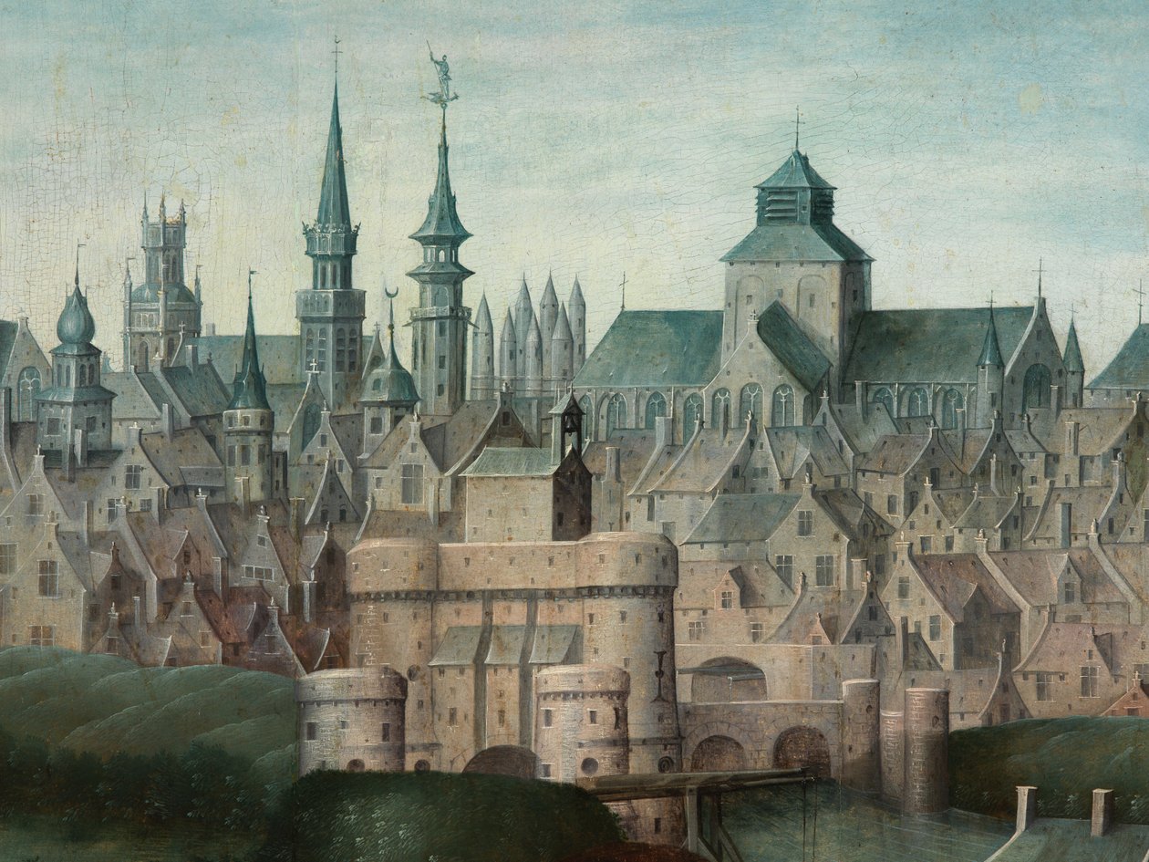 Detalj av portrett av Juan Pardo II og hans koner Anna Ingenieulandt og Maria Anchemant av Anthuenis (1536 1613) Claeissins or Claeissens