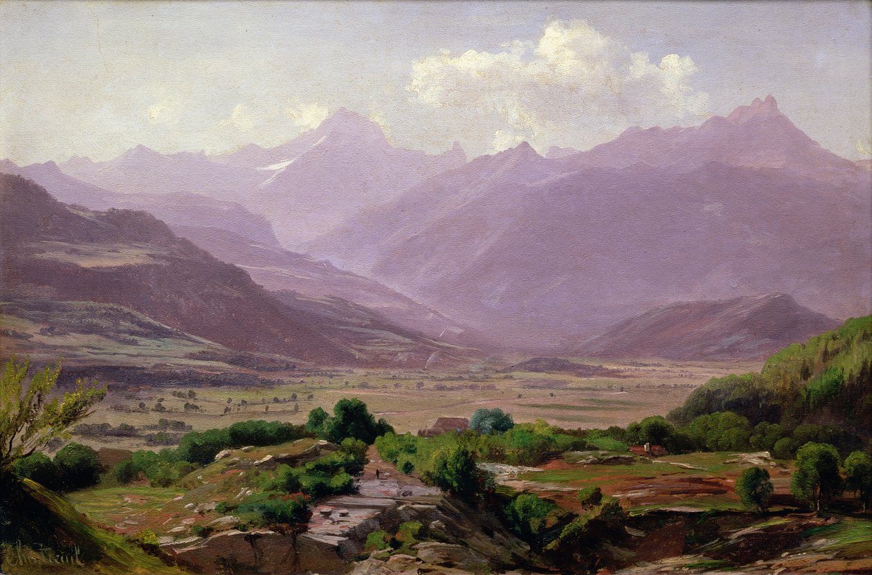 En dal ved daggry, 1852 av Antoine Chintreuil