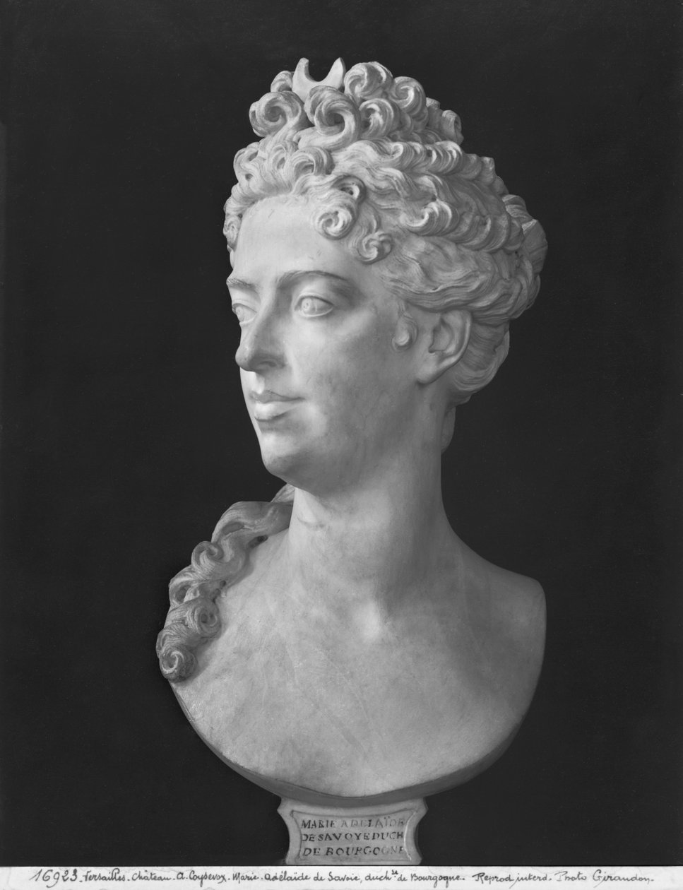 Byste av Marie-Adelaide de Savoie, hertuginne av Burgund, 1710 (marmor) av Antoine Coysevox