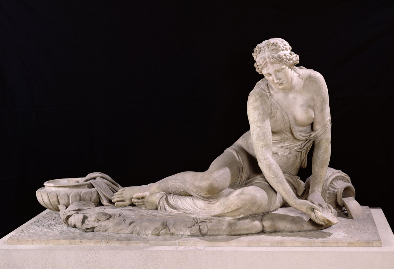 Nymfe med et skall, 1683-85 (marmor) av Antoine Coysevox