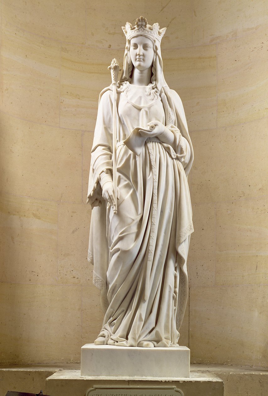 Blanche av Castilla (1188-1252) Dronning av Frankrike, 1837 (marmor) av Antoine Etex