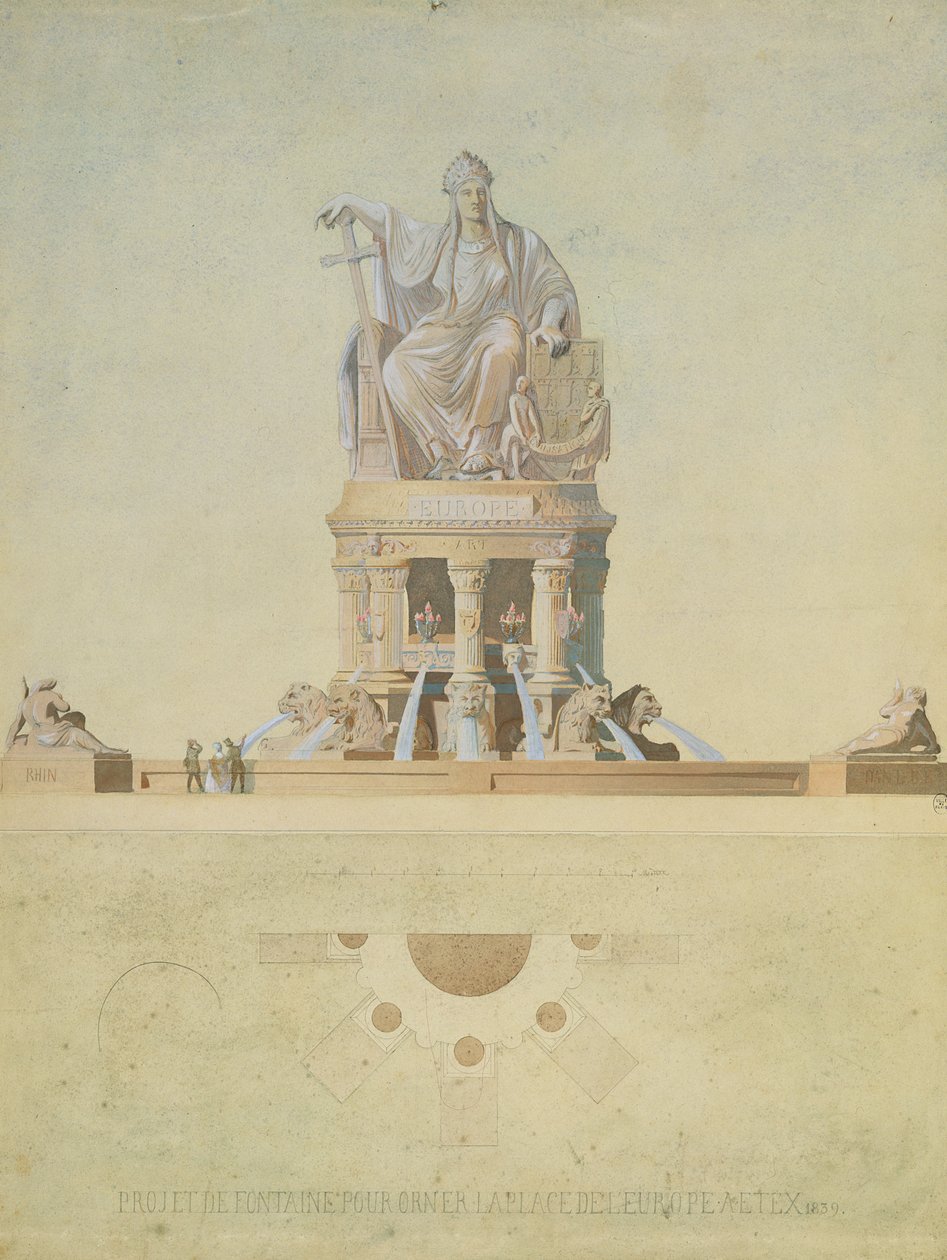 Prosjekt for monumentet bestemt til Place de l