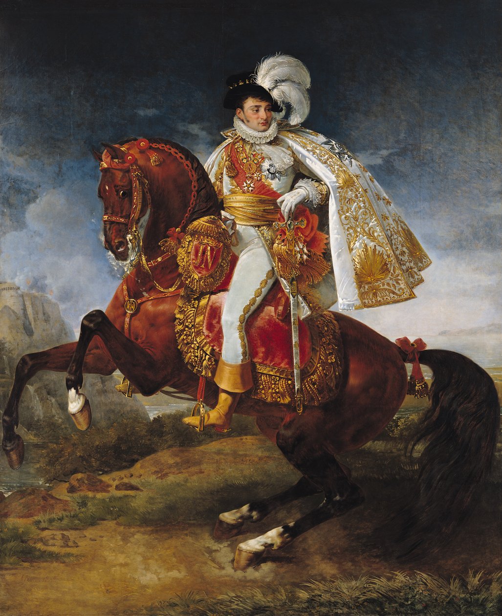 Rytterportrett av Jerome Bonaparte (1784-1860) 1808 av Antoine Jean Gros