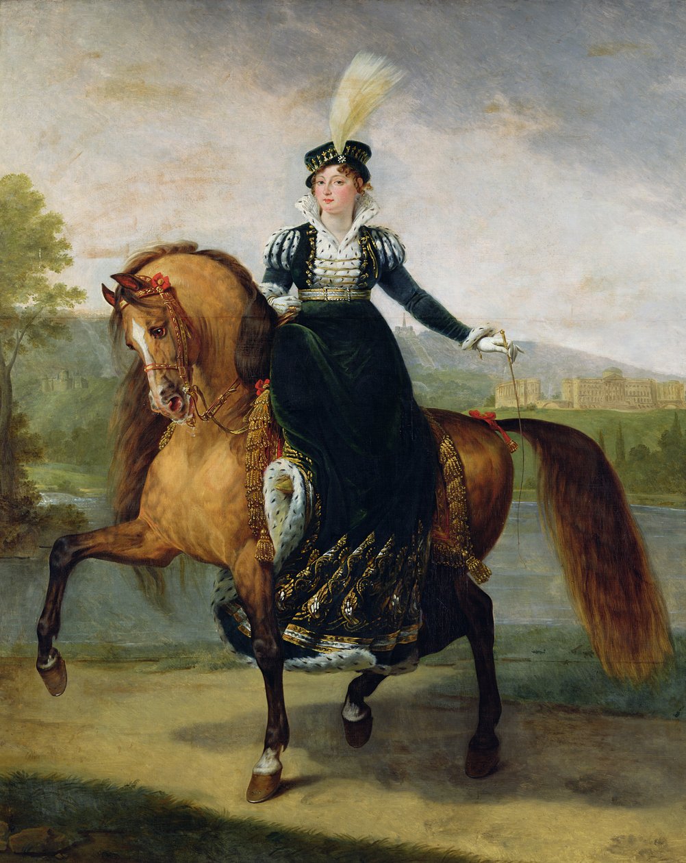 Ridesportrett av Catherine de Wurtemberg av Antoine Jean Gros