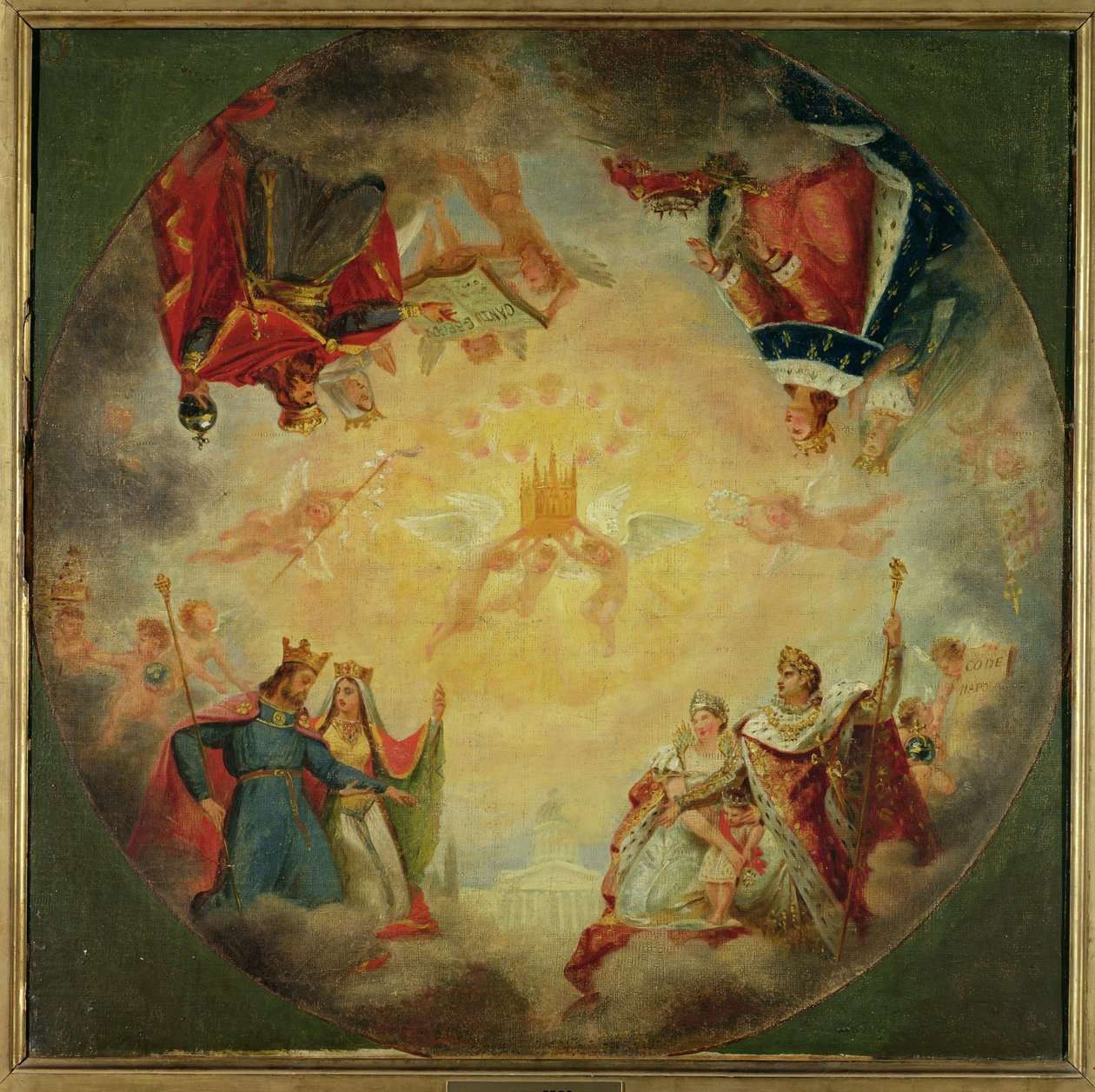 Glory of St. Genevieve, studie for pantheons kuppel, ca. 1812 av Antoine Jean Gros