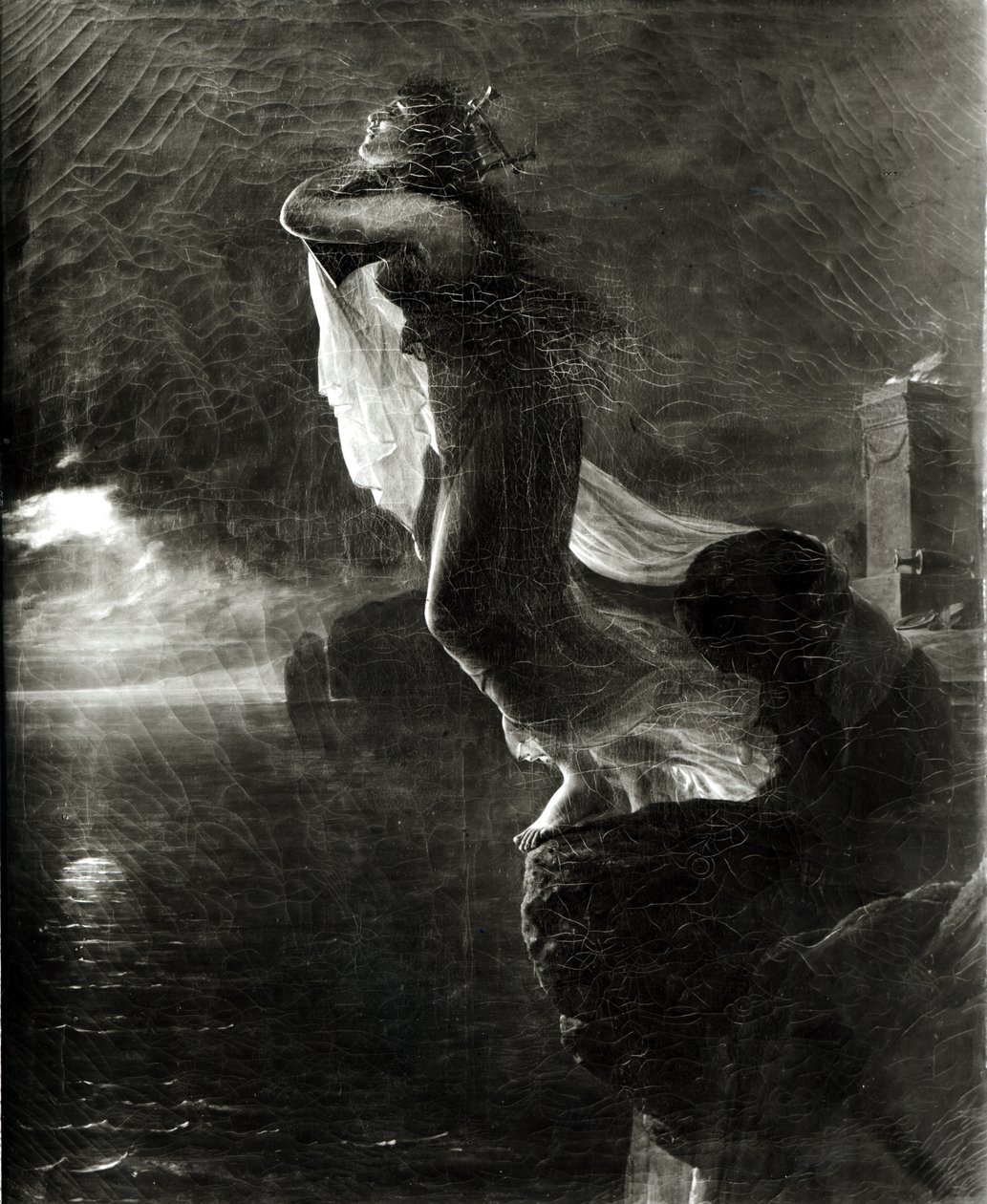 Sappho og Leucade, også kjent som The Death of Sappho av Antoine Jean Gros