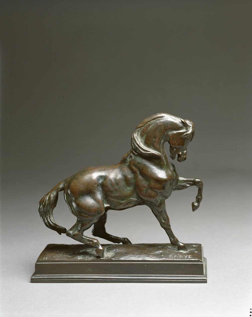 Tyrkisk hest, 1920 (svart patina bronse) av Antoine Louis Barye