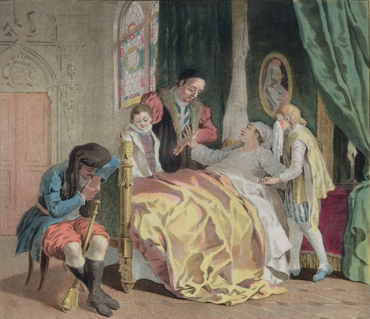 Jean V, hertug av Bretagne (1389-1442), siktet Olivier Clisson med omsorgen for sine barn, 1788 av Antoine Louis Francois Sergent Marceau