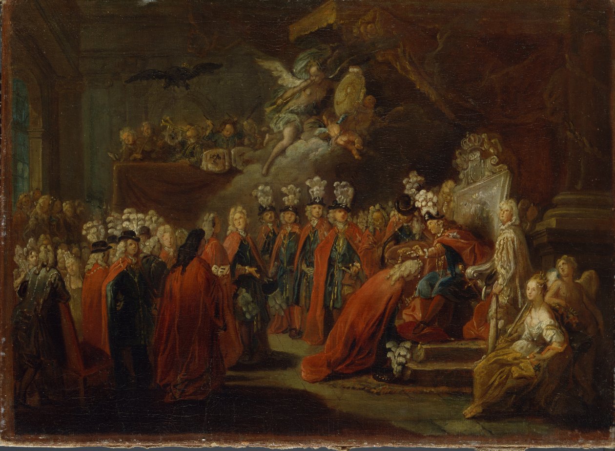 Grunnleggelse av Order of the Black Eagle av Antoine Pesne