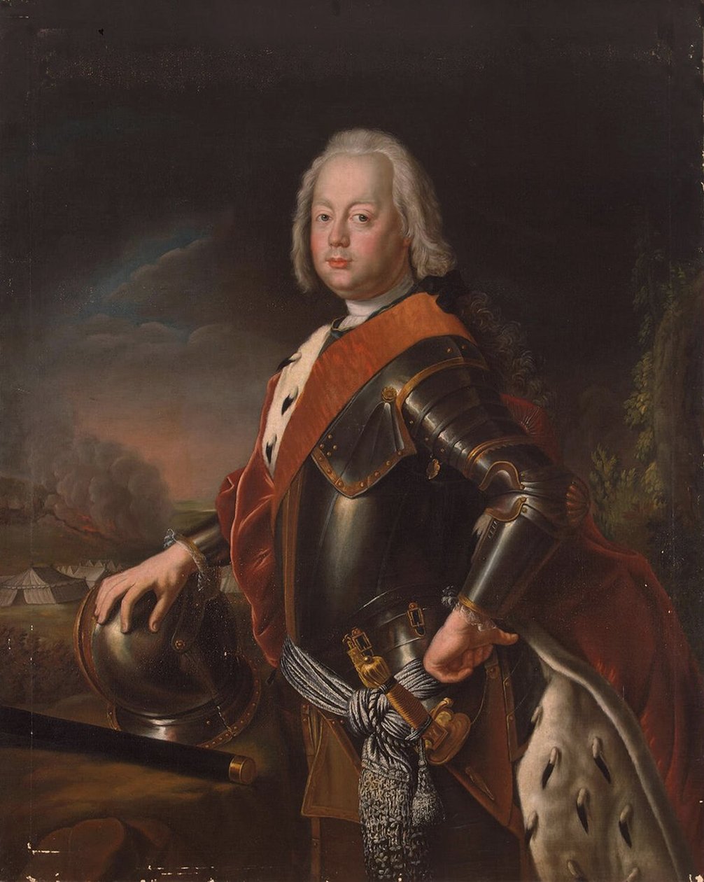 Portrett av Christian August, prins av Anhalt-Zerbst, 1725 av Antoine Pesne