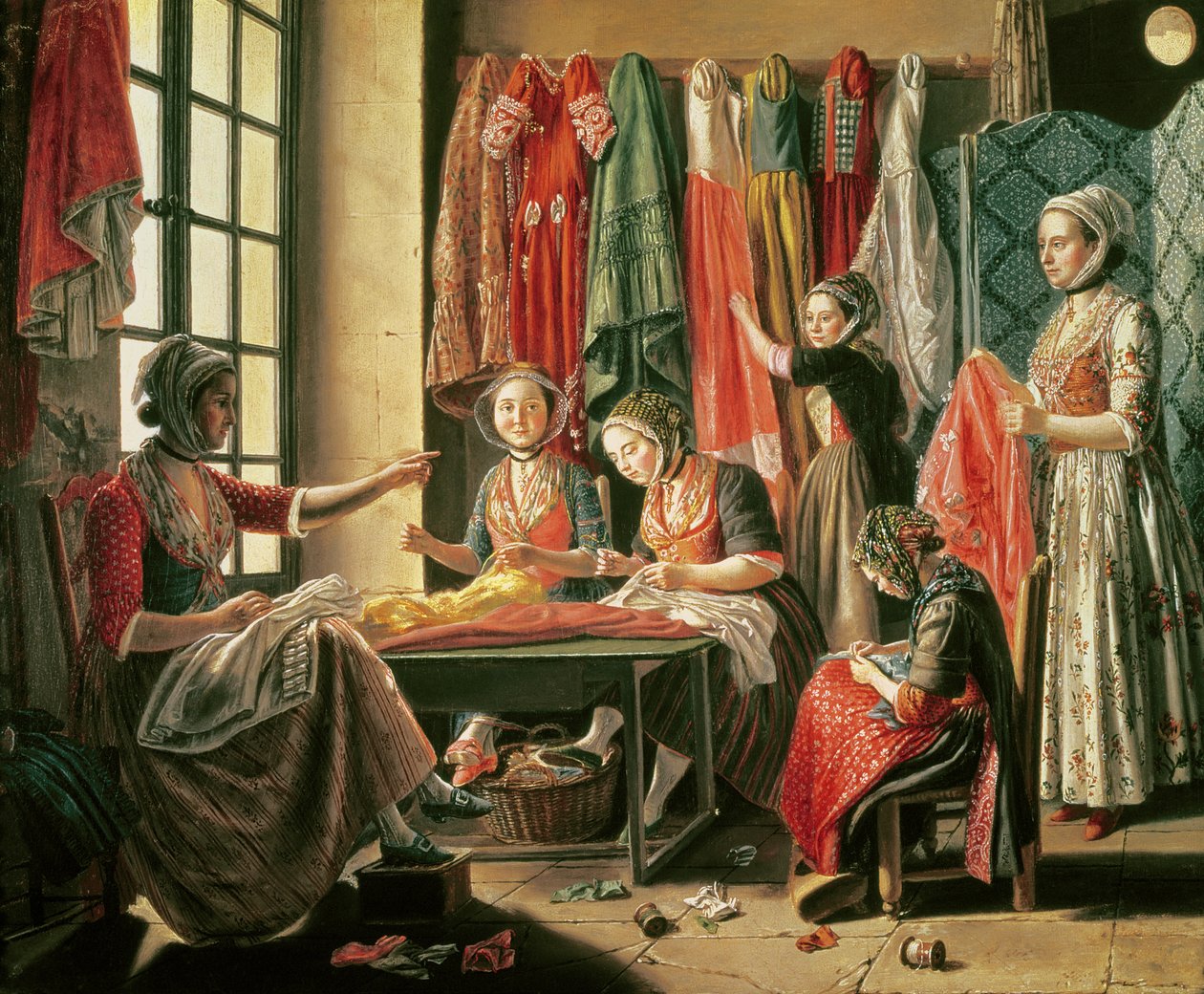 Couturiers verksted, Arles, 1760 av Antoine Raspal