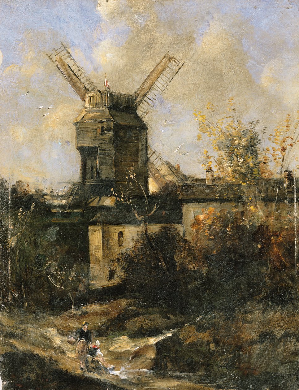 Moulin de la Galette, Montmartre, 1861 av Antoine Vollon