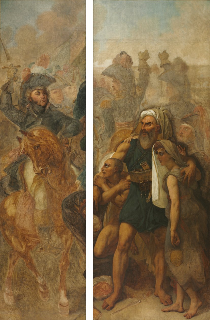 General Jean-Baptiste Kléber og egyptisk familie (skisser for "Slaget ved pyramidene") av Antoine-Jean Gros