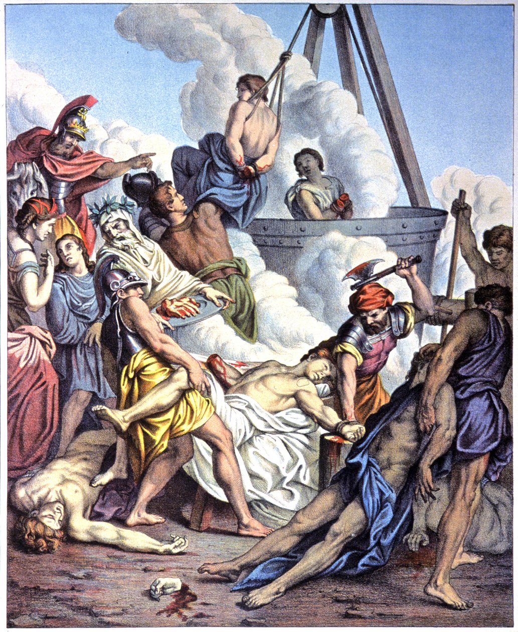 Macchabees martyrium, midten av 1800-tallet (illustrasjon) av Antoine (after) Dieu